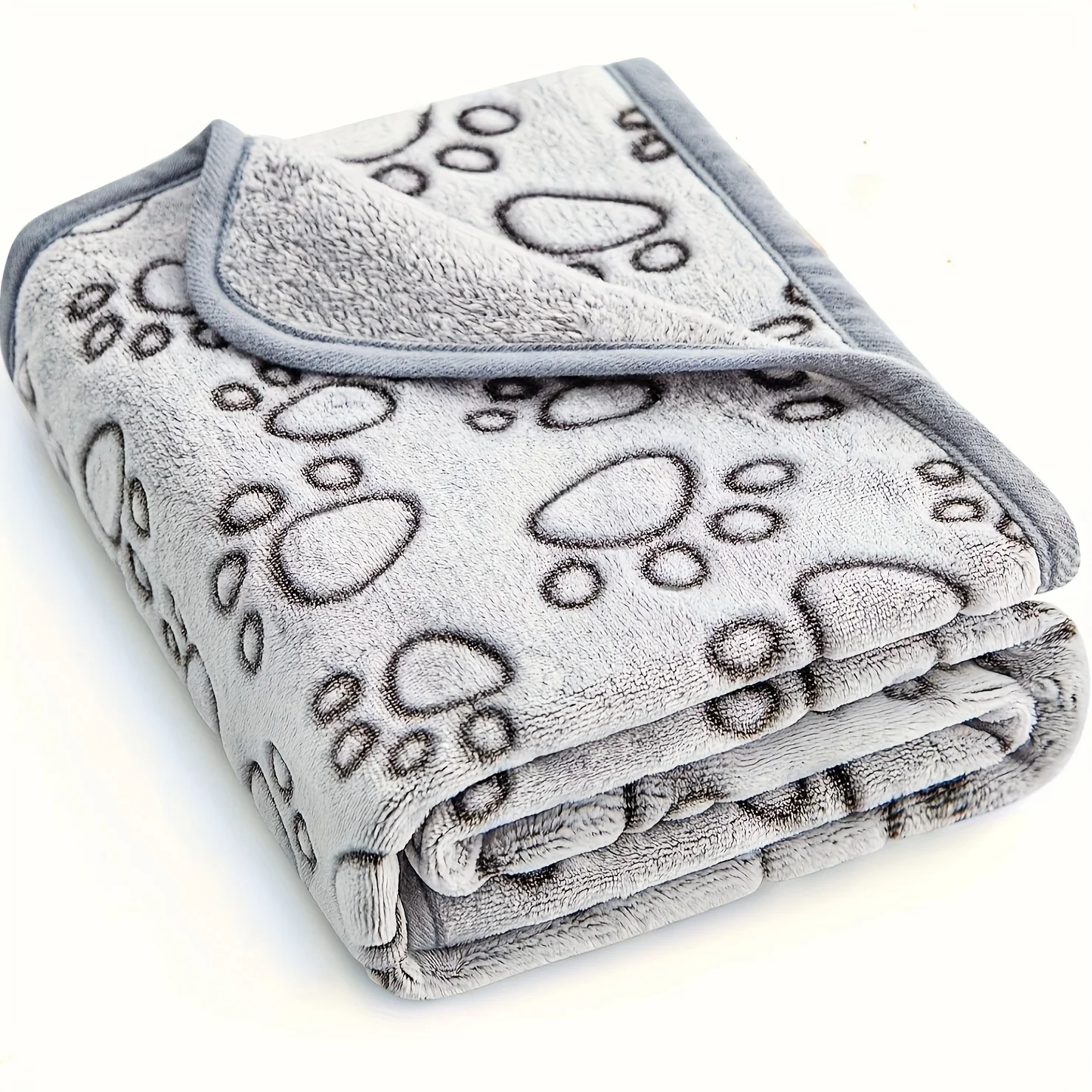 Ultra-Soft Paw Print Dog Blanket – Cozy, Machine-Washable Pet Bed Pad - Image 7