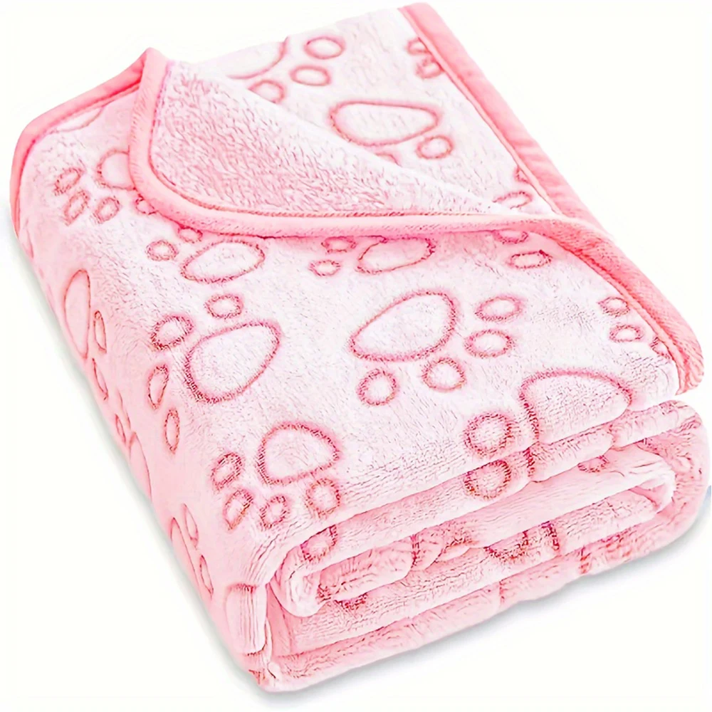 Ultra-Soft Paw Print Dog Blanket – Cozy, Machine-Washable Pet Bed Pad - Image 8