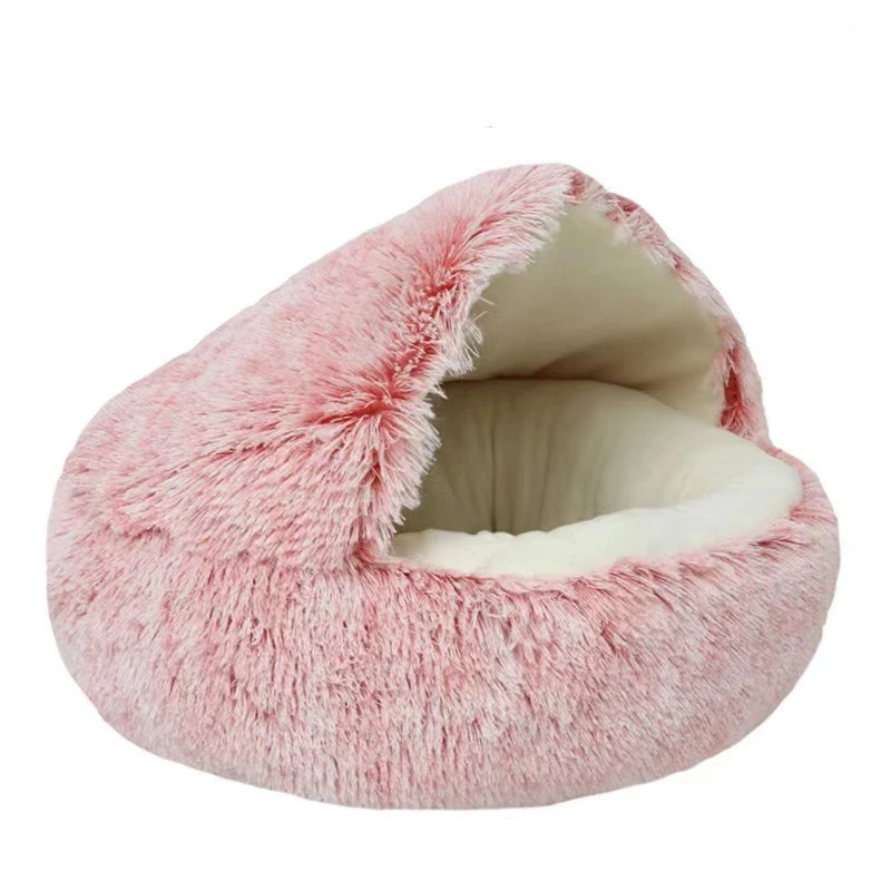 Plush Cat & Dog Bed with Cover - Image 9