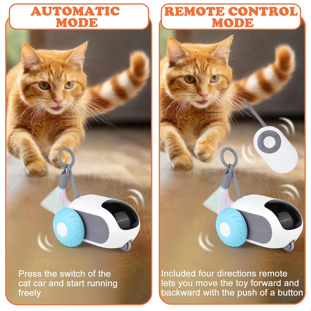 Smart Cat Toy Car – Automatic & Remote Controlled Interactive Toy for Cats and Dogs - Image 5