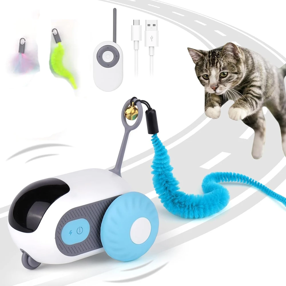 Smart Cat Toy Car – Automatic & Remote Controlled Interactive Toy for Cats and Dogs